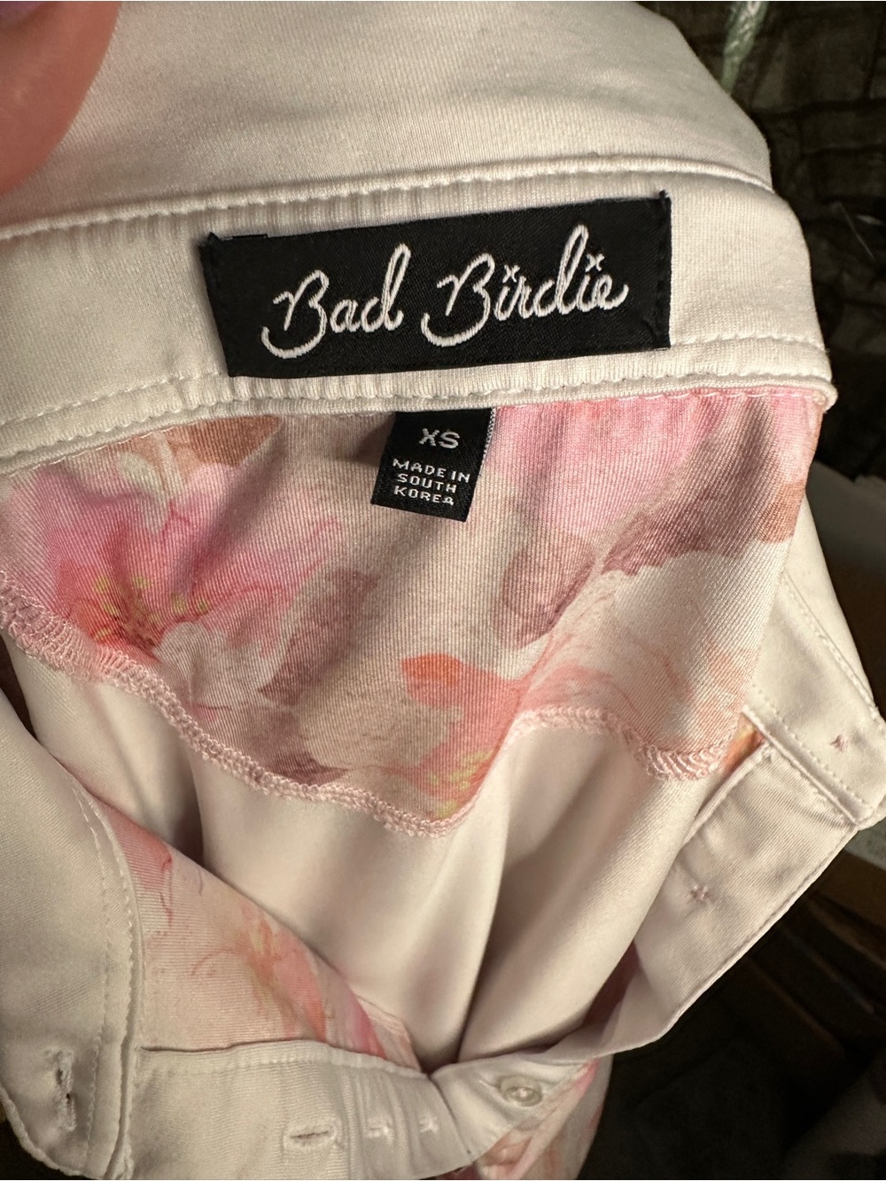 NWOT Bad Birdie Sleeveless Floral Golf Polo Tank Top Size XS - Picture 8 of 8